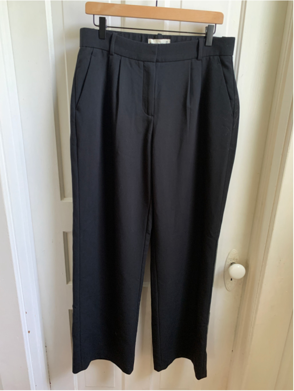 Women's Abercrombie & Fitch Curve Love Sloane Tailored Black Trousers Size 29